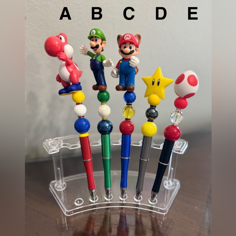 🌺Super Mario Character Beadable Pens